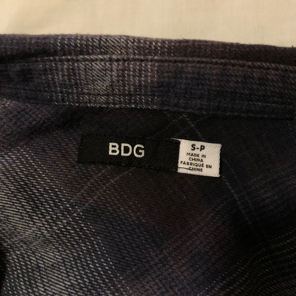 UO BDG Polly Flannel Button Down (Purple/Black) - Picture 4 of 4
